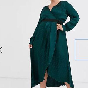 ASOS Satin Wrap Dress - PLUS SIZE